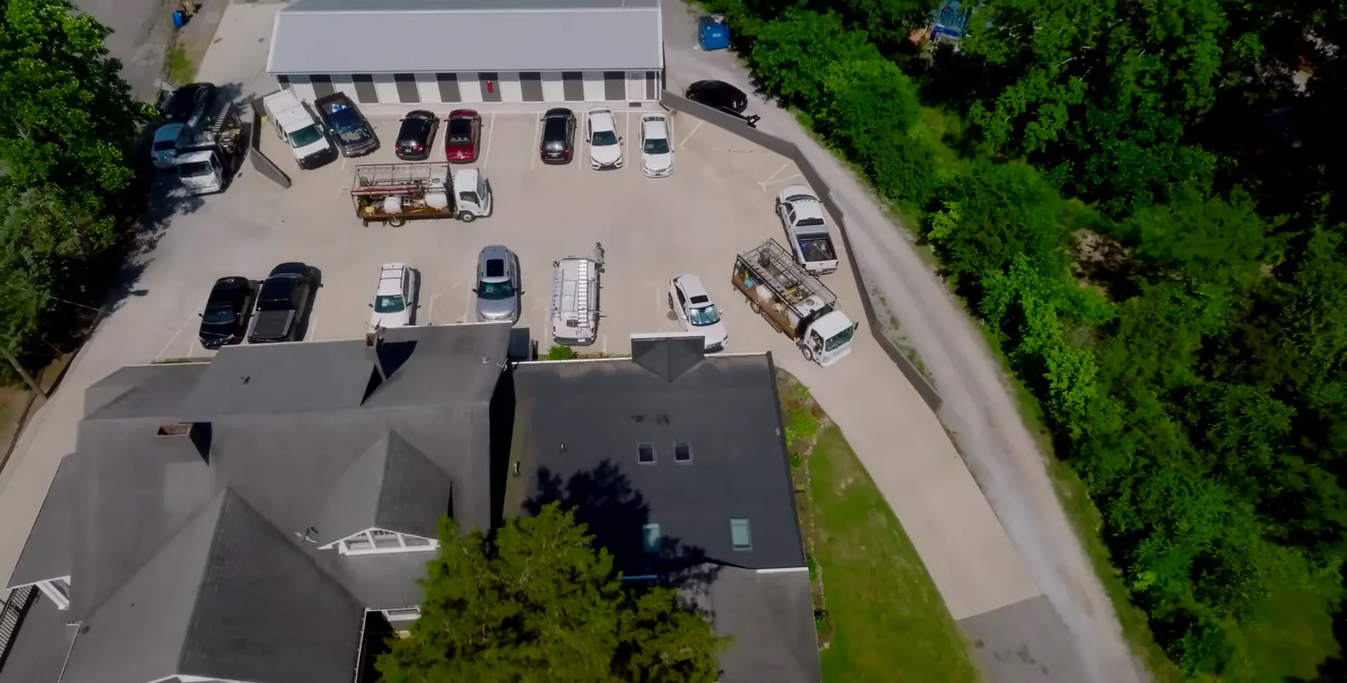 Pressure washing Jacksonville FL aerial view residential properties Duval County