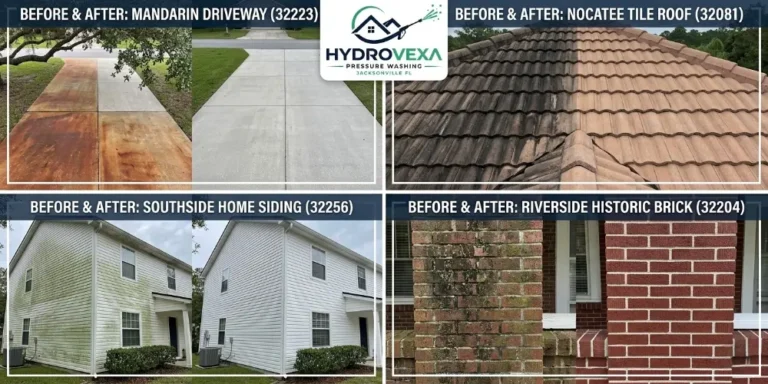 Jacksonville FL Pressure Washing Before & After Real Jobs in Mandarin, Nocatee, Southside & the Beaches