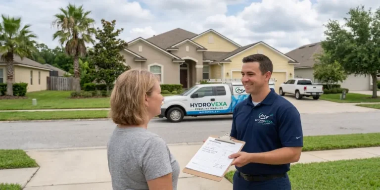 Professional pressure washing consultation written estimate Jacksonville FL