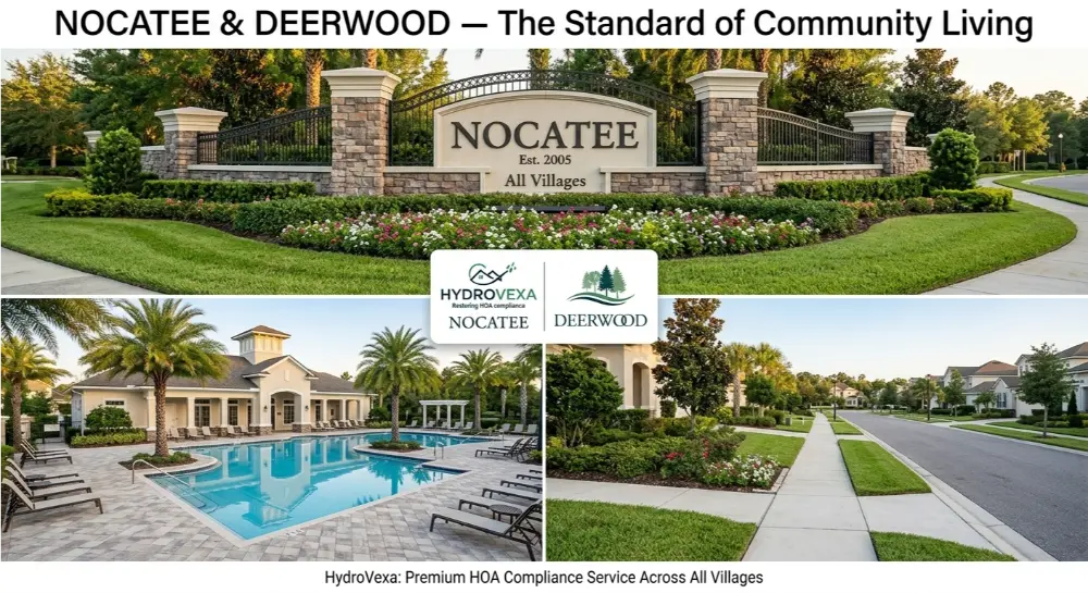Nocatee Jacksonville FL HOA community — pressure washing compliance service all villages